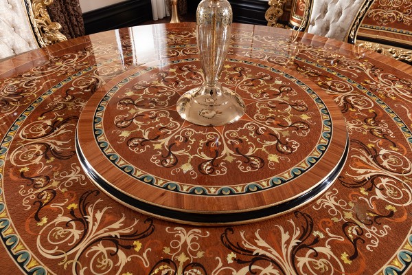 Floransa Black Marquetry Yemek Odası