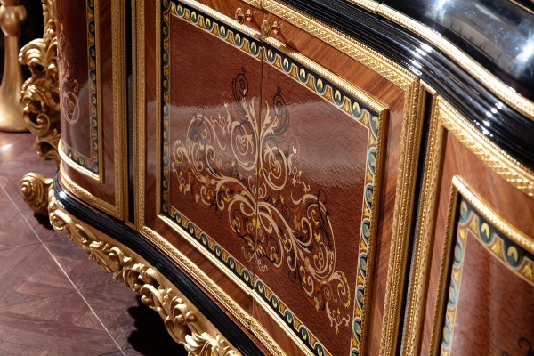 Floransa Black Marquetry Yemek Odası