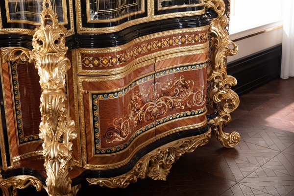 Floransa Black Marquetry Yemek Odası