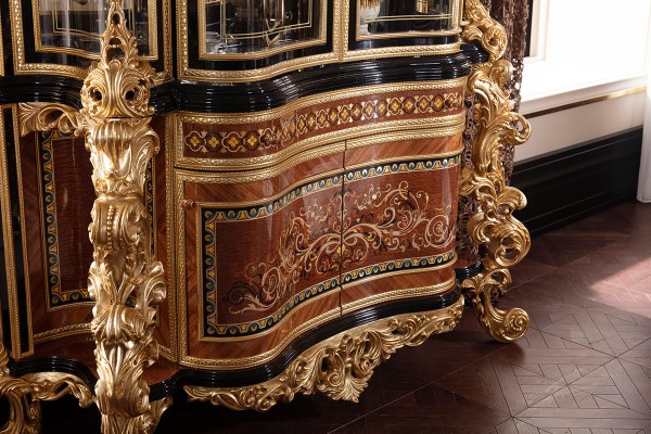 Floransa Black Marquetry Yemek Odası