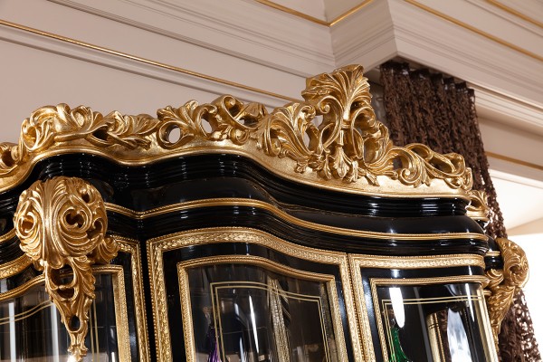 Floransa Black Marquetry Yemek Odası