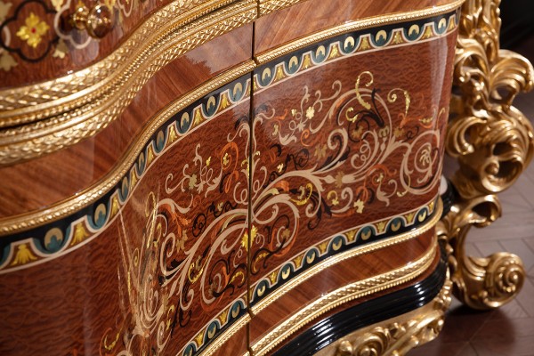 Floransa Black Marquetry Yemek Odası