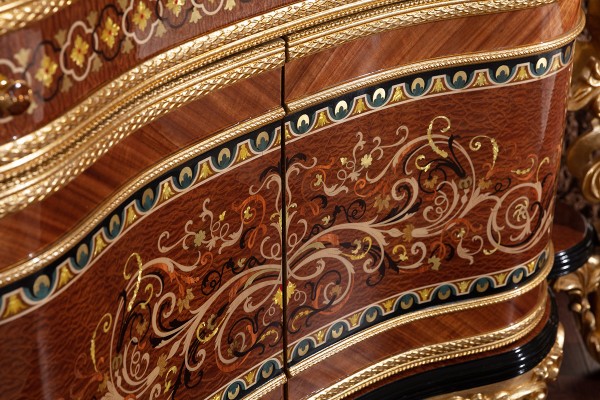 Floransa Black Marquetry Yemek Odası