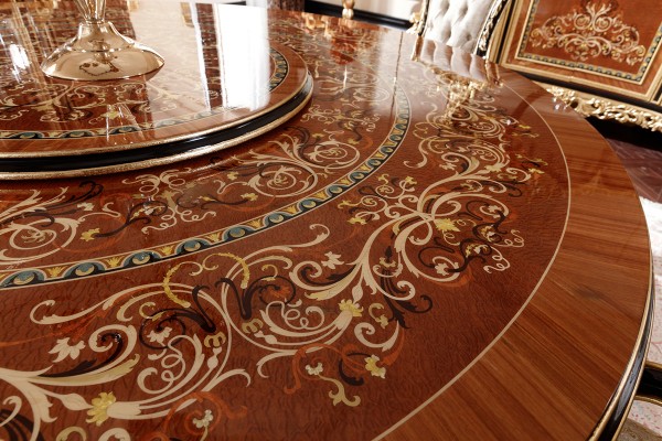 Floransa Black Marquetry Yemek Odası