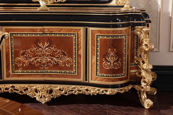 Floransa Black Marquetry Yemek Odası