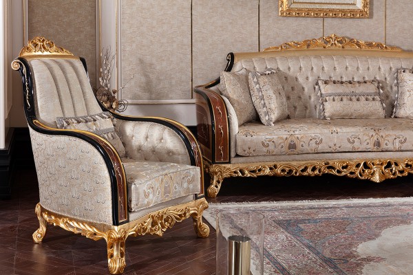 Floransa Black Marquetry Koltuk Takımı