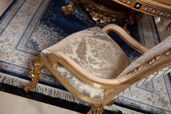 Floransa Cream Marquetry Yemek Odası