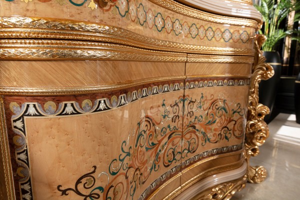 Floransa Cream Marquetry Yemek Odası