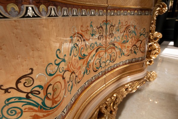 Floransa Cream Marquetry Yemek Odası