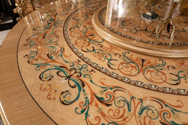 Floransa Cream Marquetry Yemek Odası