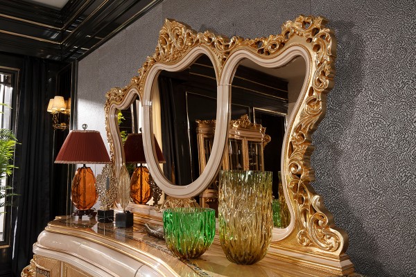 Floransa Cream Marquetry Yemek Odası