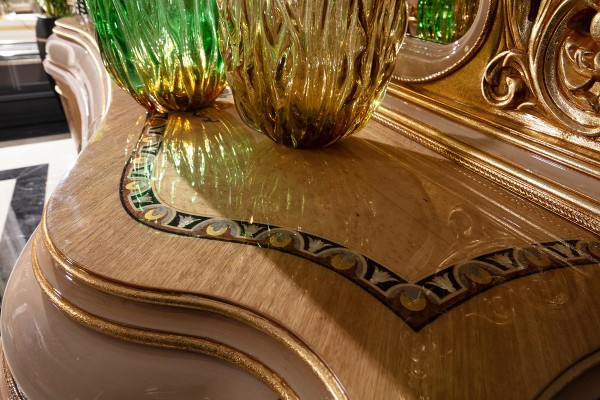 Floransa Cream Marquetry Yemek Odası