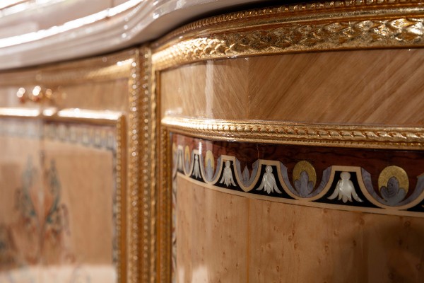 Floransa Cream Marquetry Yemek Odası